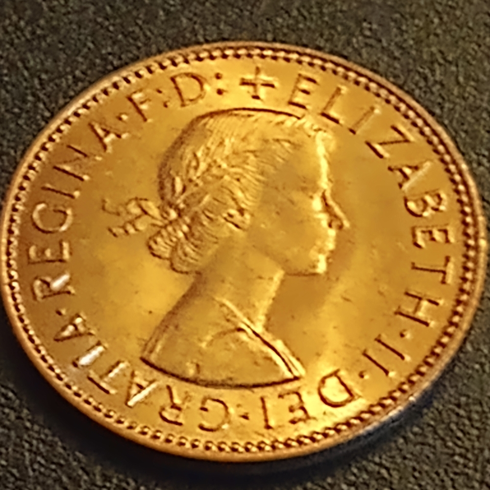 1967 flawless United Kingdom half penny